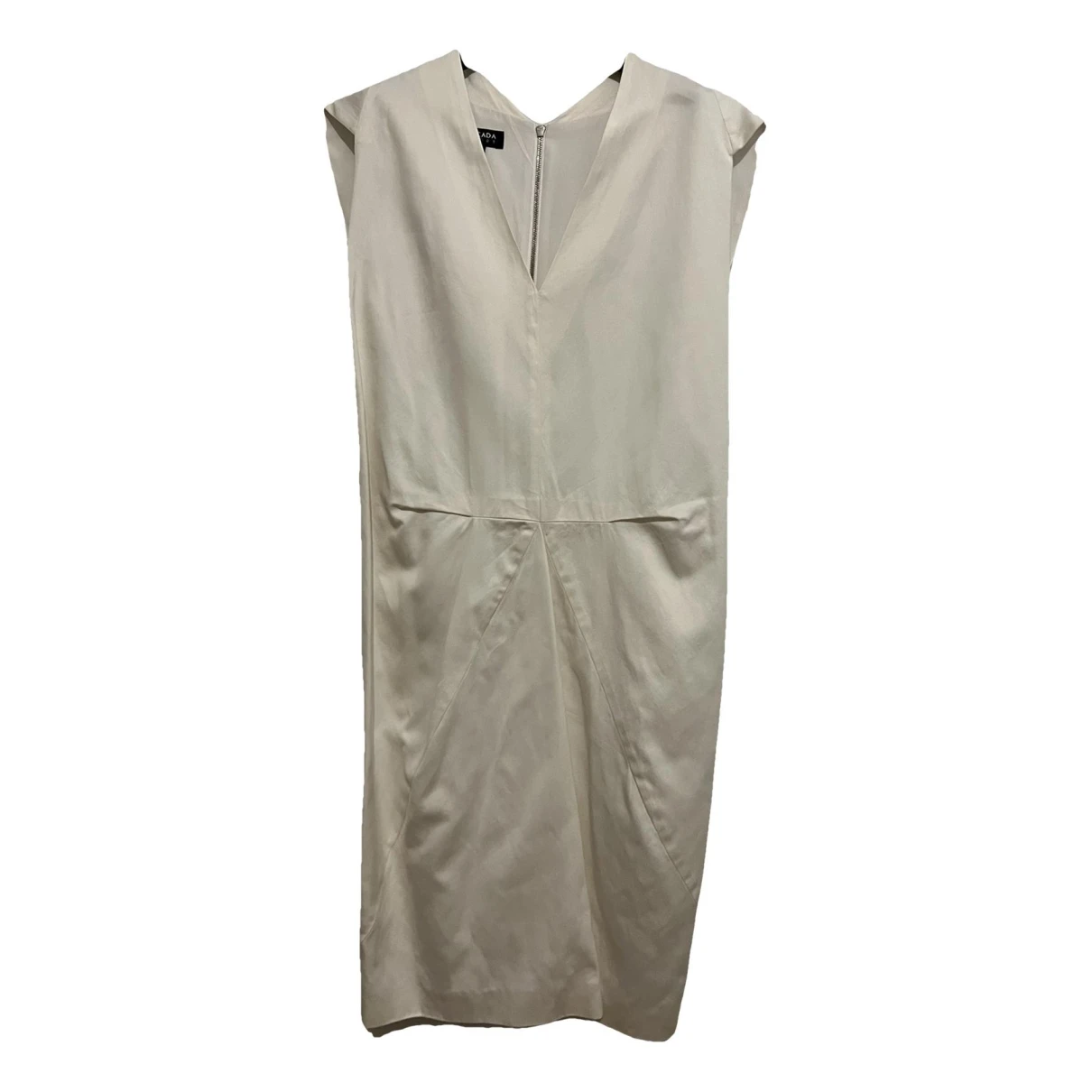 Pre-owned Escada Mid-length Dress In White