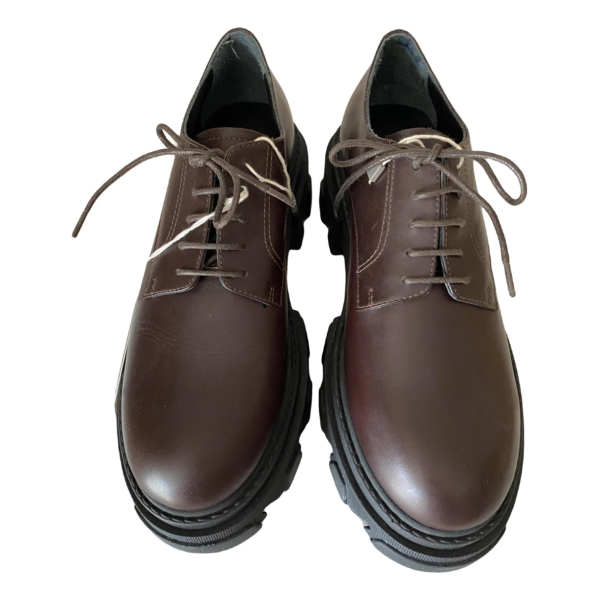 Pre-owned P.a.r.o.s.h Leather Lace Ups In Brown