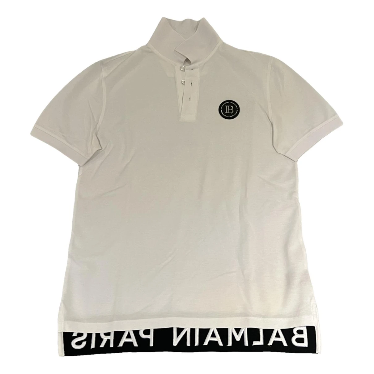 Pre-owned Balmain Polo Shirt In White