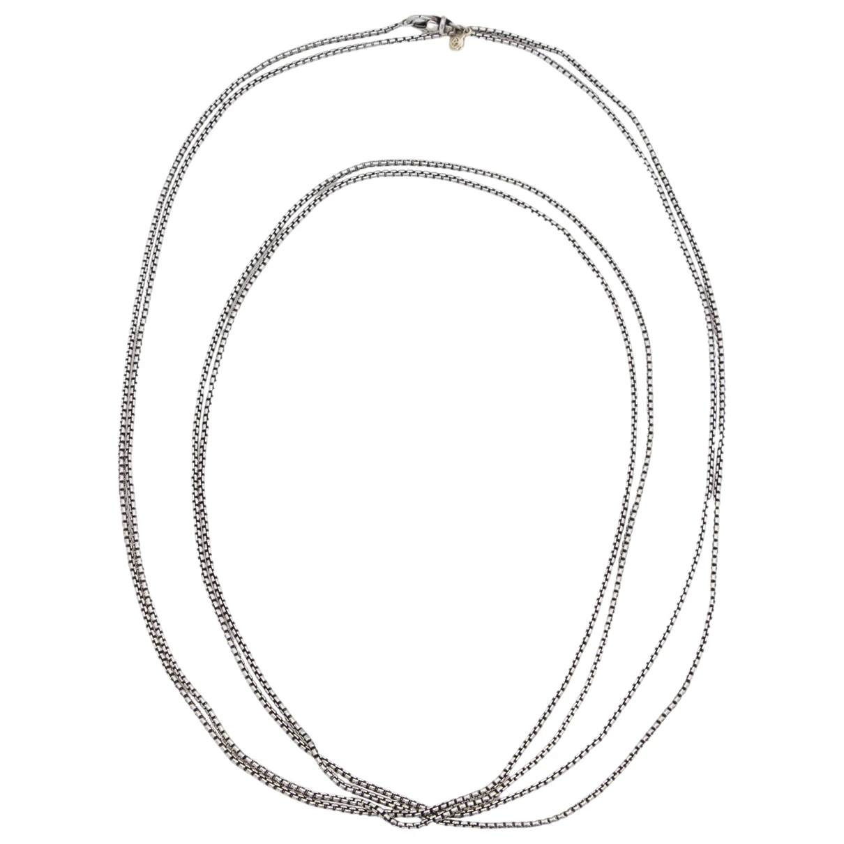 Pre-owned David Yurman Yellow Gold Necklace In Silver