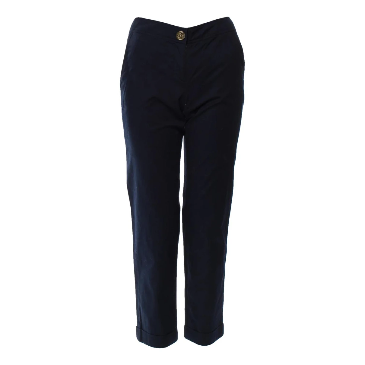 Pre-owned Tory Burch Straight Pants In Blue