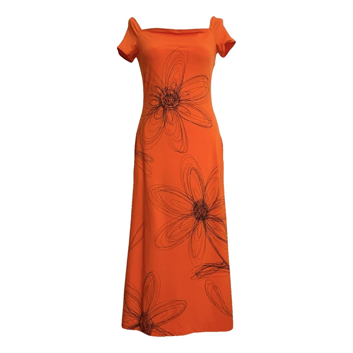 Pre-owned Moschino Cheap And Chic Maxi Dress In Orange