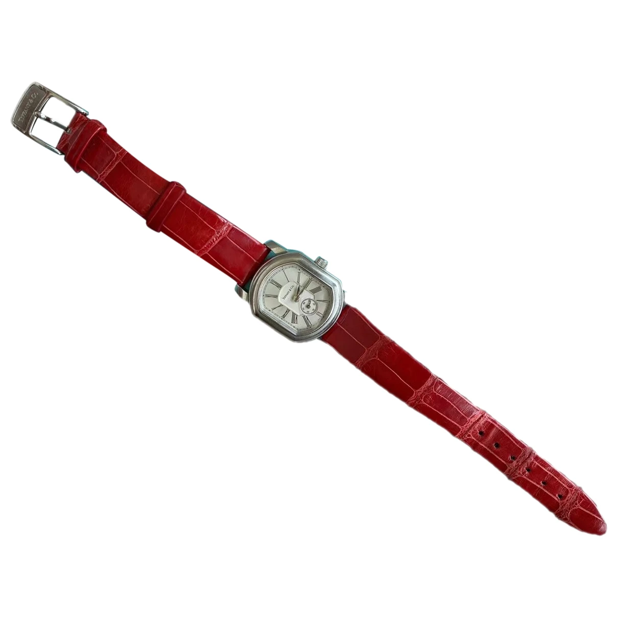 Pre-owned Tiffany & Co Silver Watch In Red