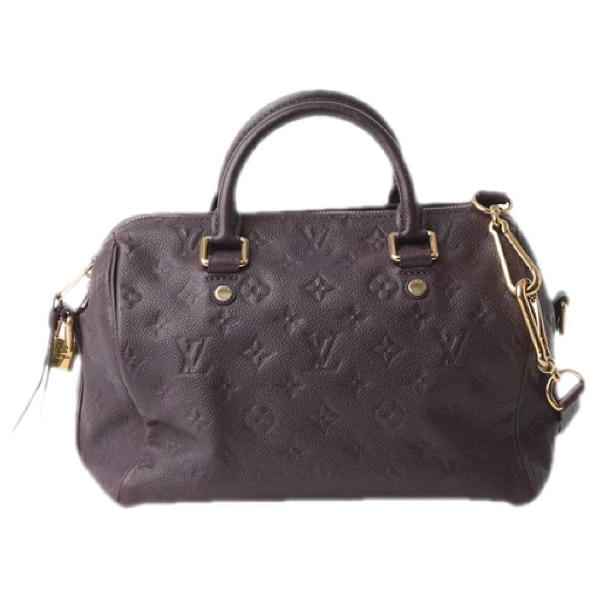 Pre-owned Louis Vuitton Speedy Bandouliã¨re Leather Crossbody Bag In Purple