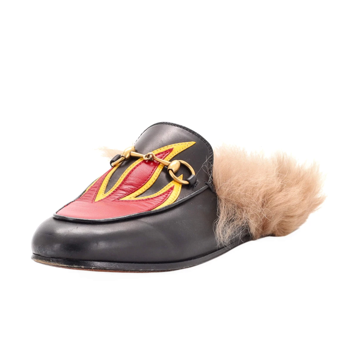 Pre-owned Gucci Leather Mules In Multicolour