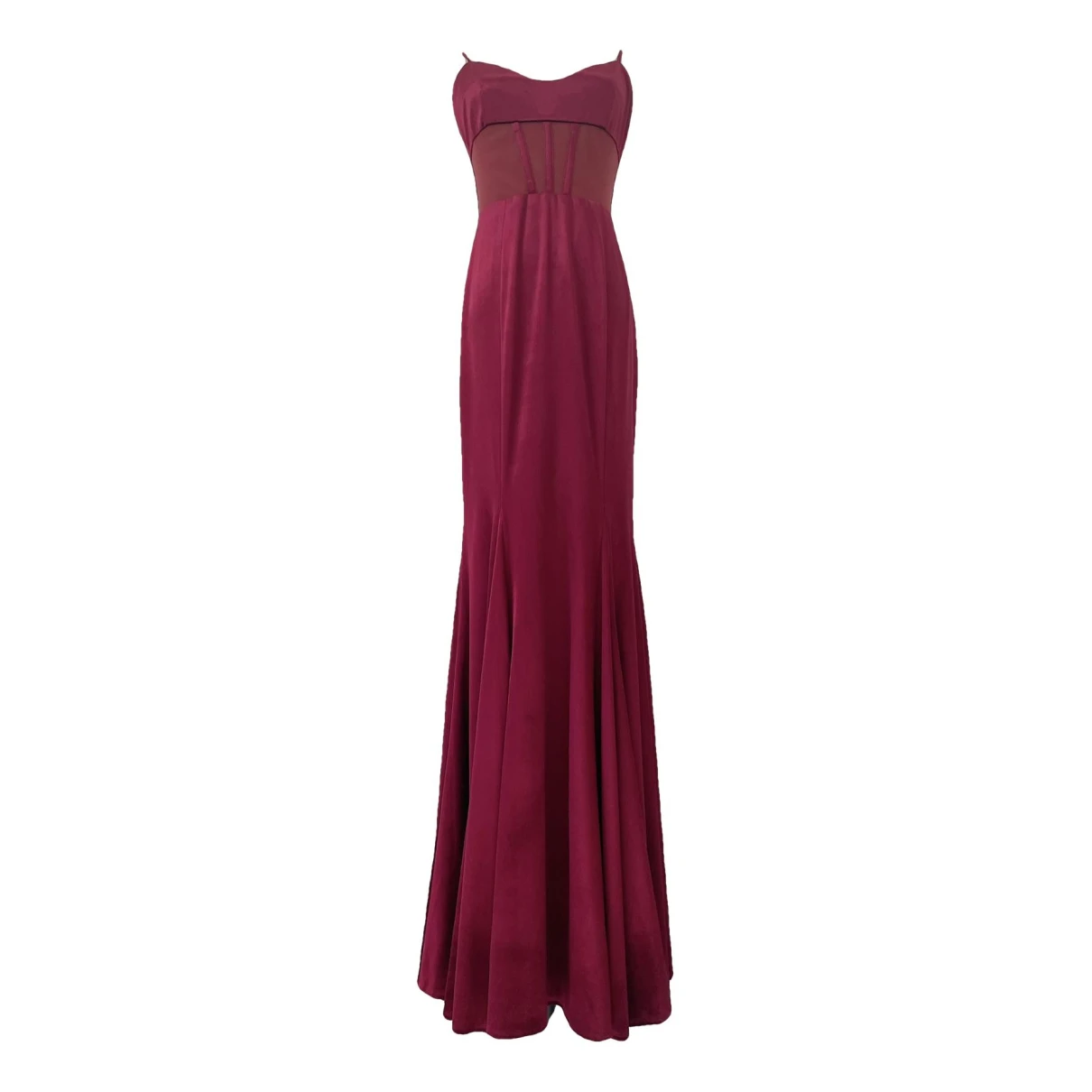 Pre-owned Nbd Maxi Dress In Burgundy