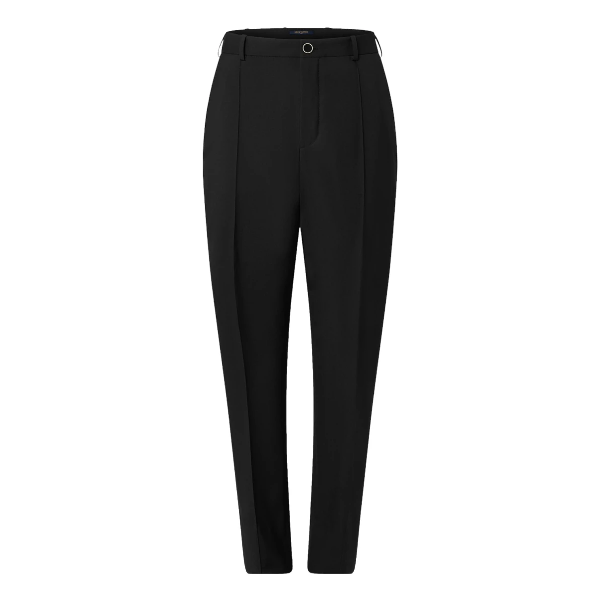 Pre-owned Louis Vuitton Wool Straight Pants In Black