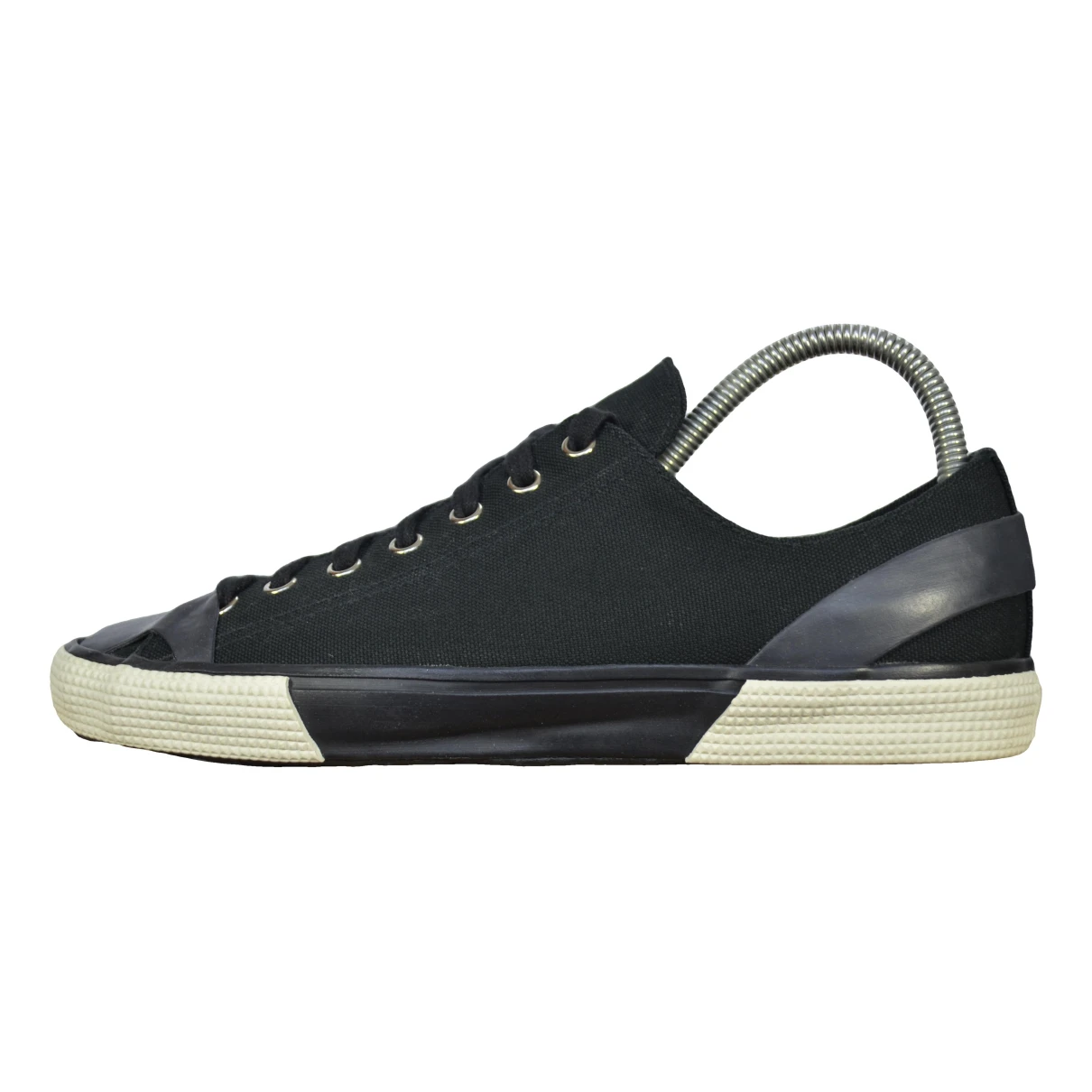 Pre-owned Helmut Lang Cloth Trainers In Black