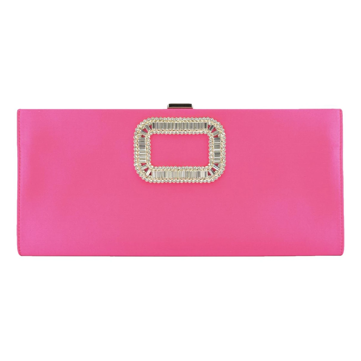 Pre-owned Roger Vivier Cloth Clutch Bag In Pink