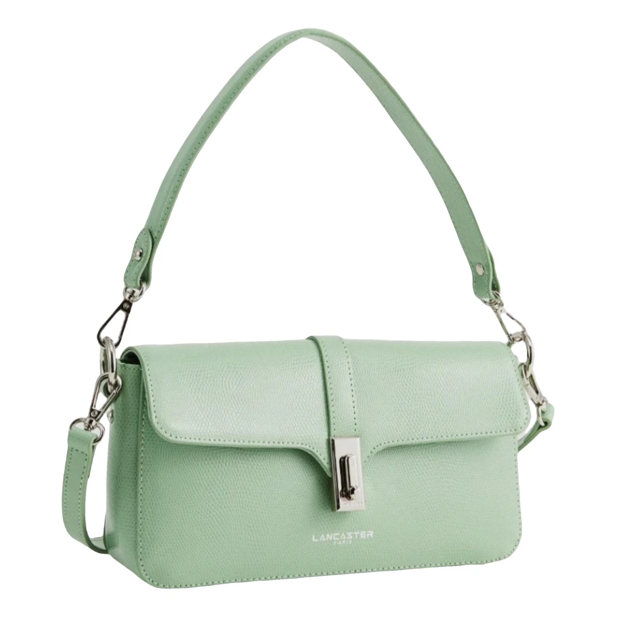 Pre-owned Lancaster Leather Crossbody Bag In Green