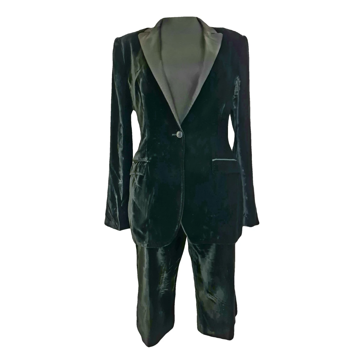 Pre-owned Dolce & Gabbana Velvet Suit Jacket In Black