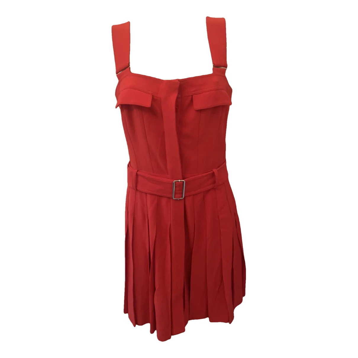 Pre-owned Alexander Mcqueen Mid-length Dress In Red