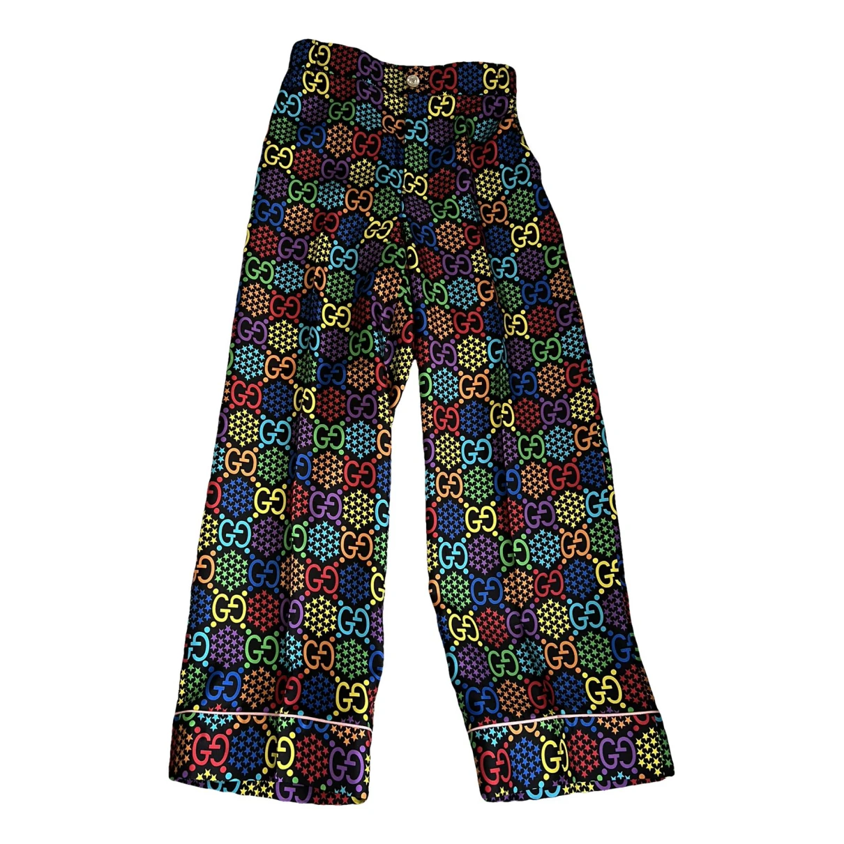 Pre-owned Gucci Silk Large Pants In Multicolour