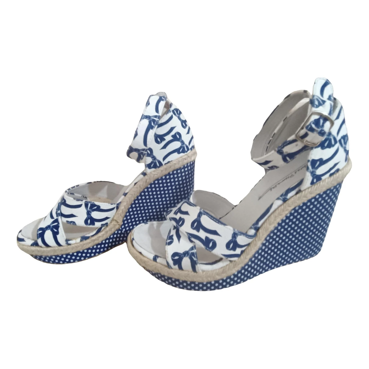 Pre-owned Dolores Promesas Cloth Sandals In Blue