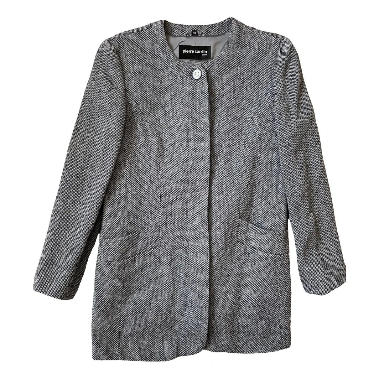 Pre-owned Pierre Cardin Wool Coat In Grey