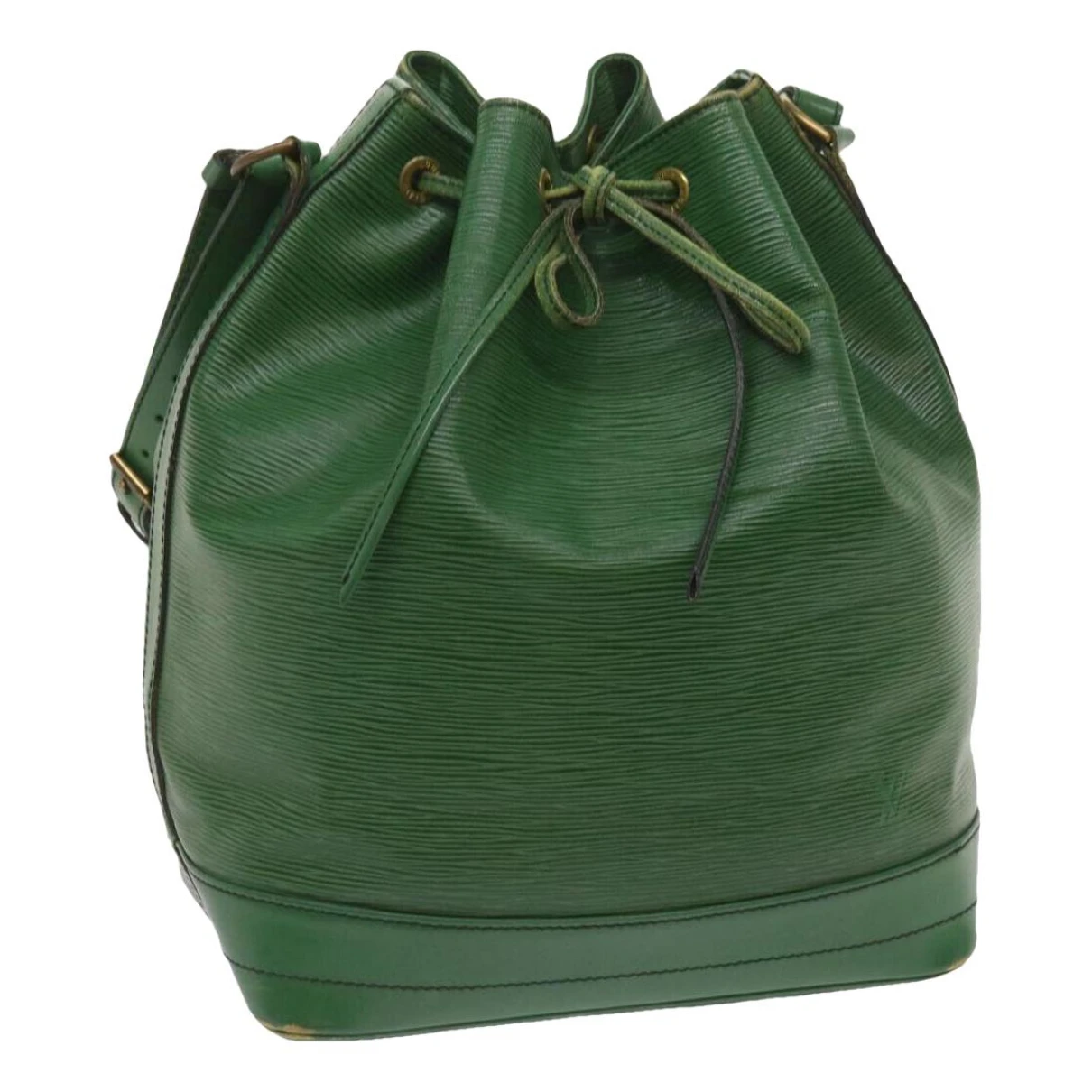 Pre-owned Louis Vuitton Noé Leather Crossbody Bag In Green
