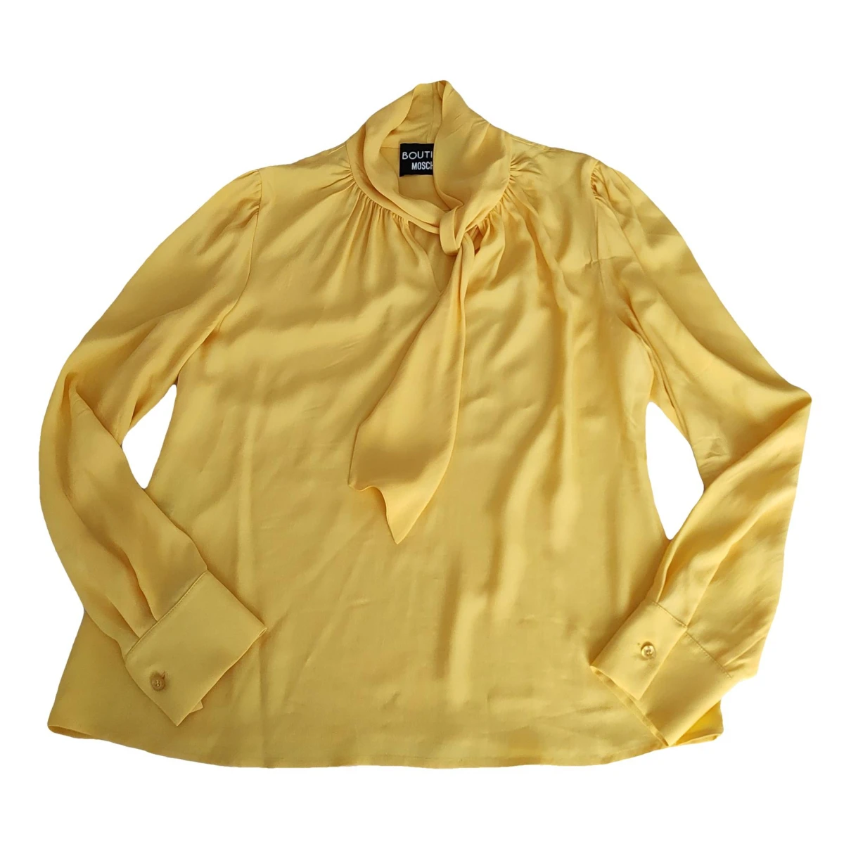Pre-owned Moschino Silk Blouse In Yellow