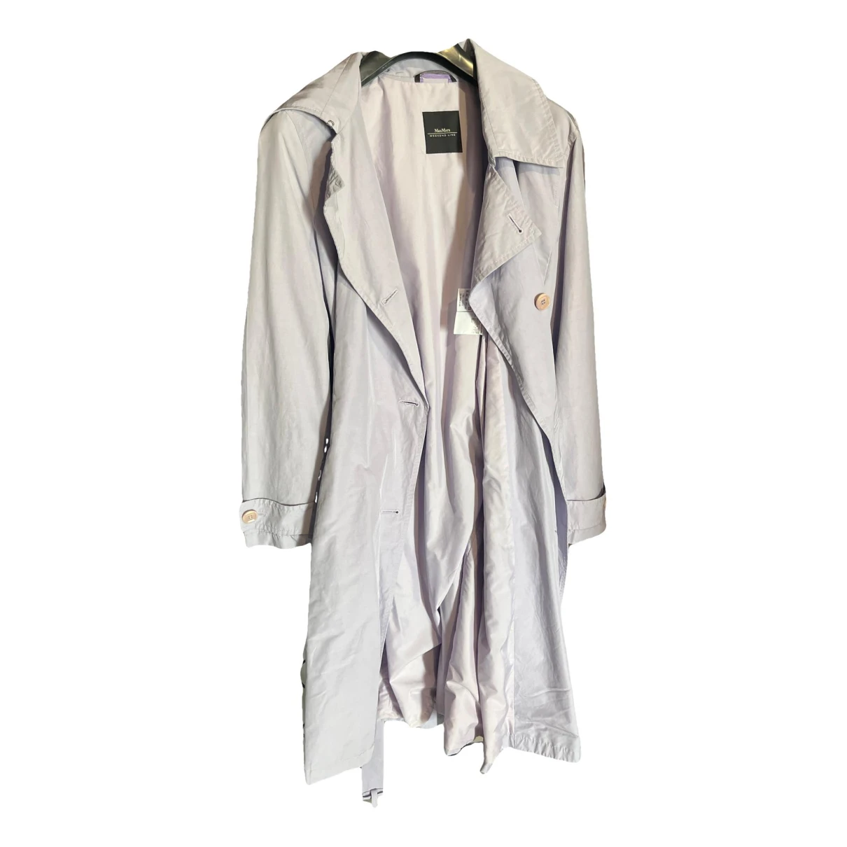 Pre-owned Max Mara Trench Coat In Purple
