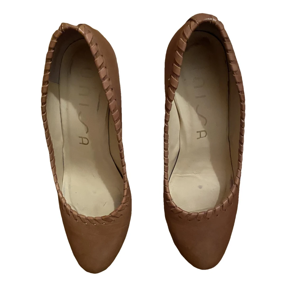 Pre-owned Unisa Leather Heels In Camel