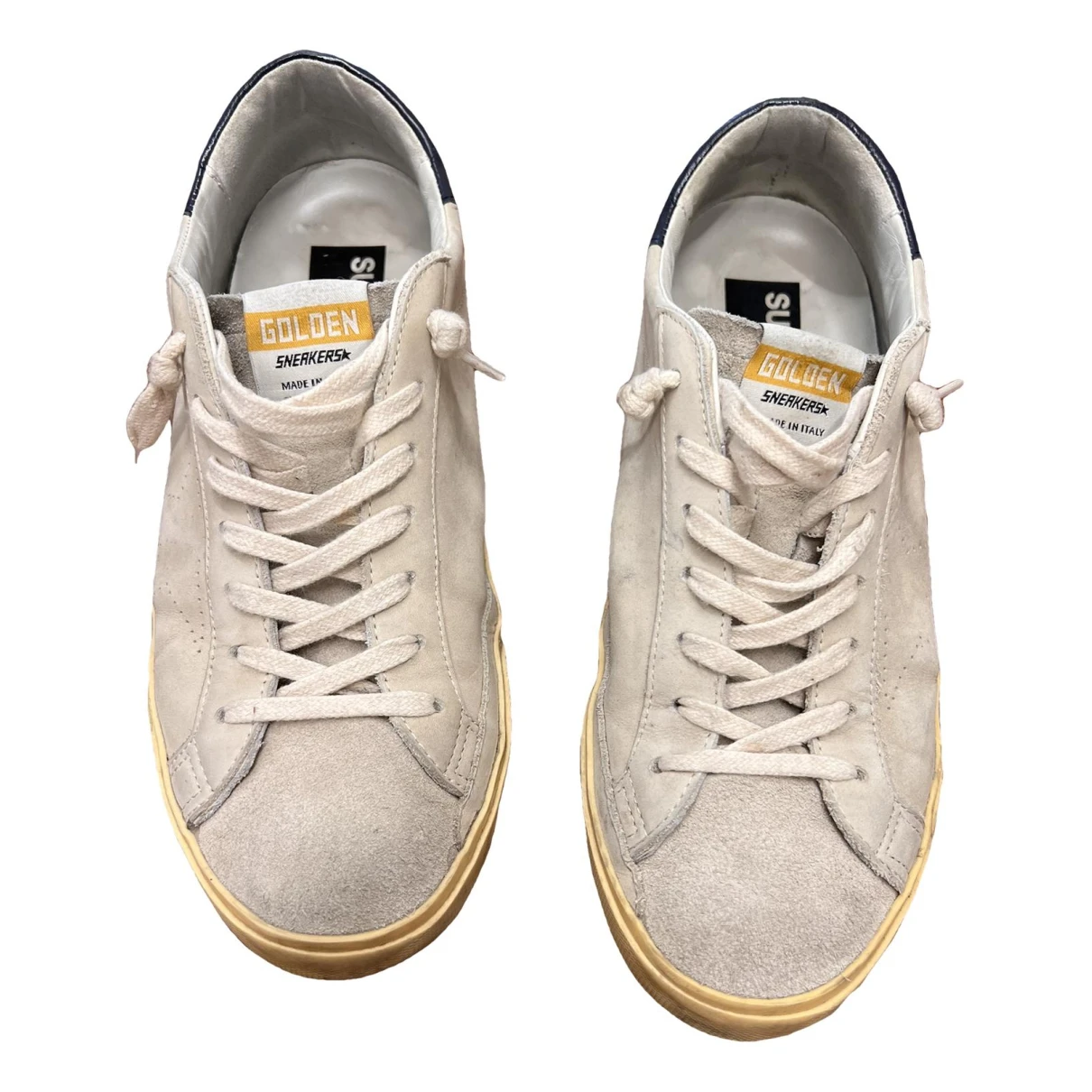 Pre-owned Golden Goose Leather Trainers In Beige