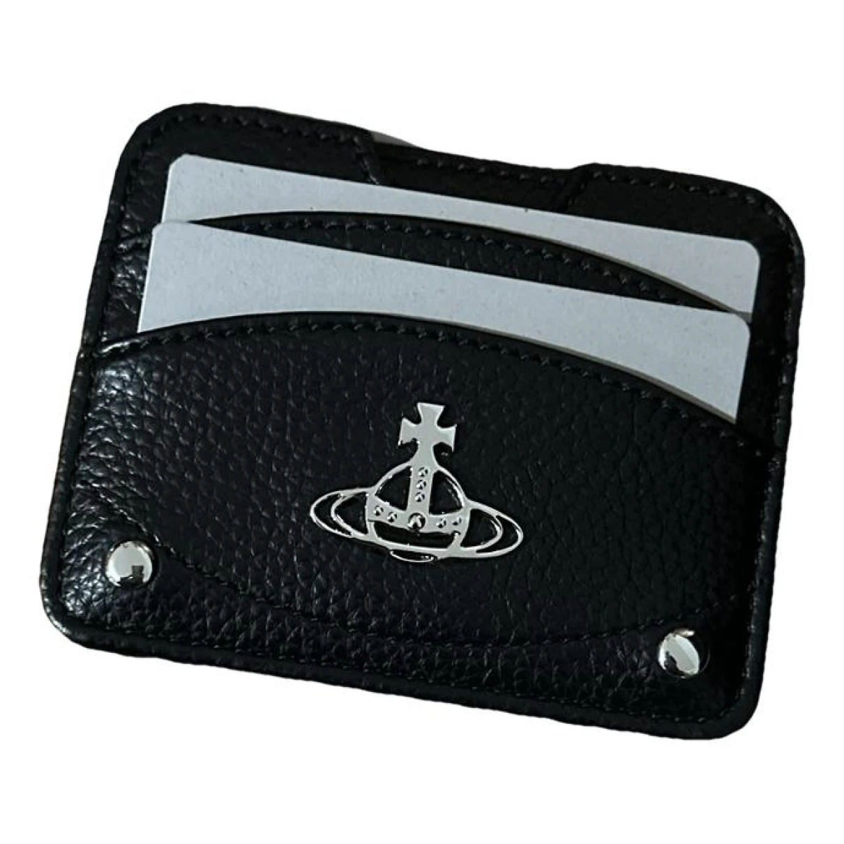 Pre-owned Vivienne Westwood Vegan Leather Wallet In Black