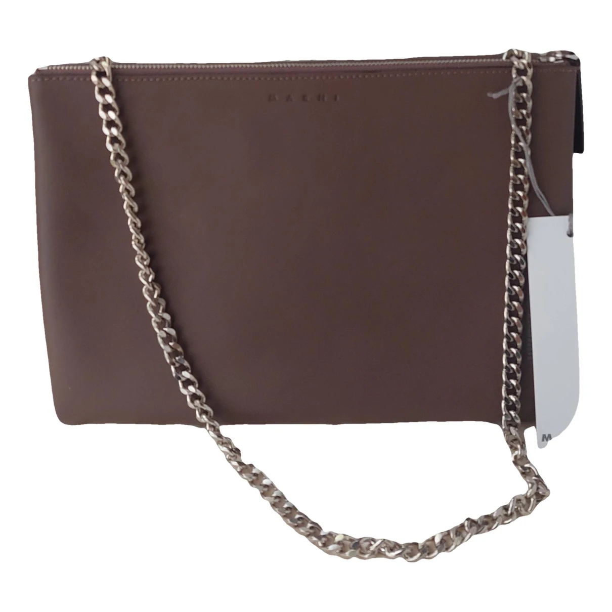 Pre-owned Marni Leather Clutch Bag In Camel