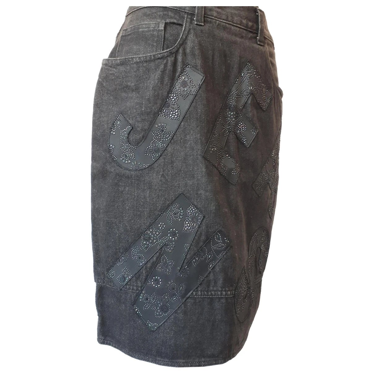 Pre-owned Moschino Mid-length Skirt In Anthracite