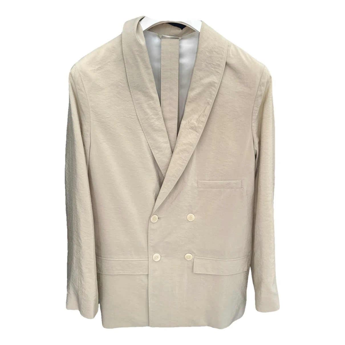 Pre-owned Lemaire Silk Coat In Beige