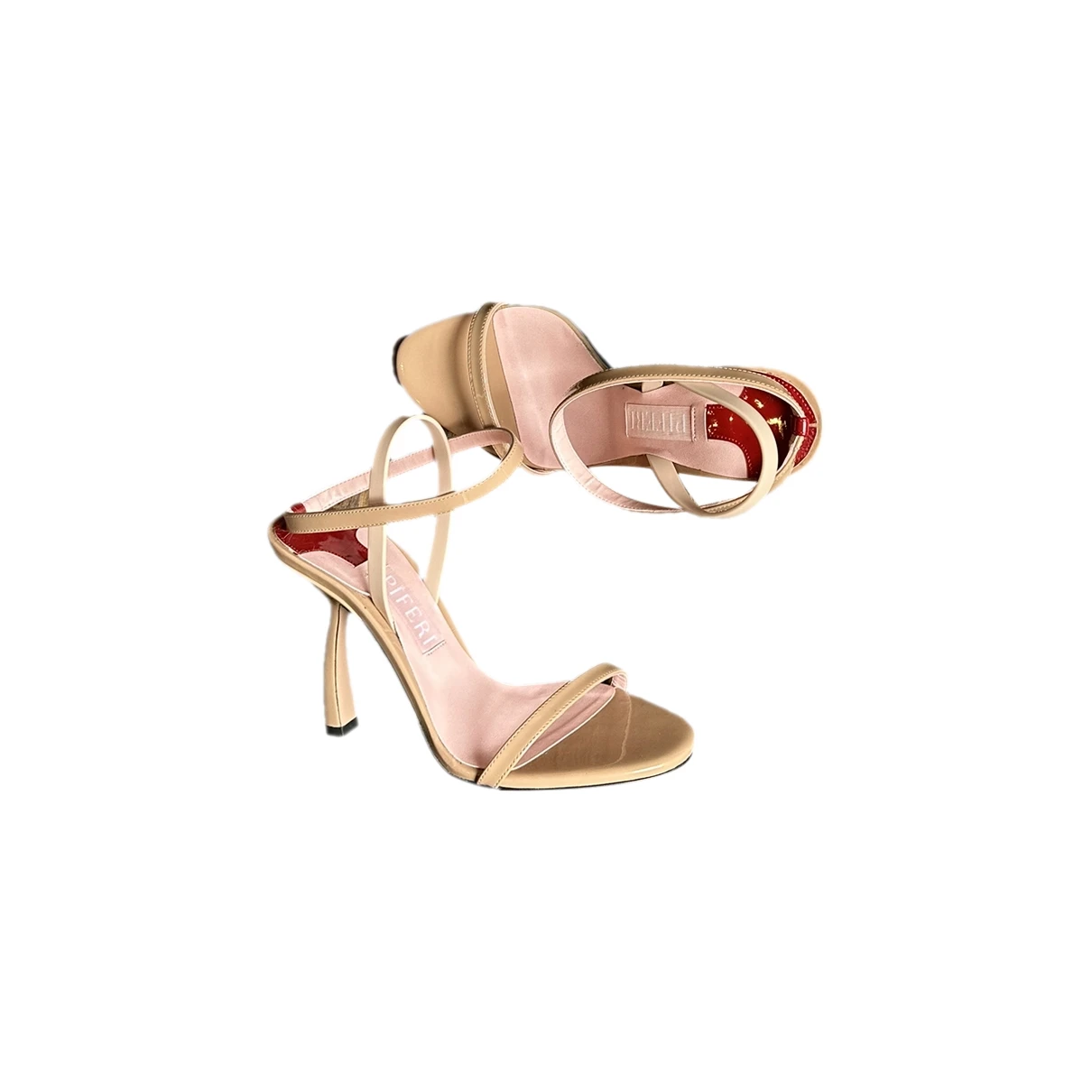 Pre-owned Piferi Leather Sandals In Beige