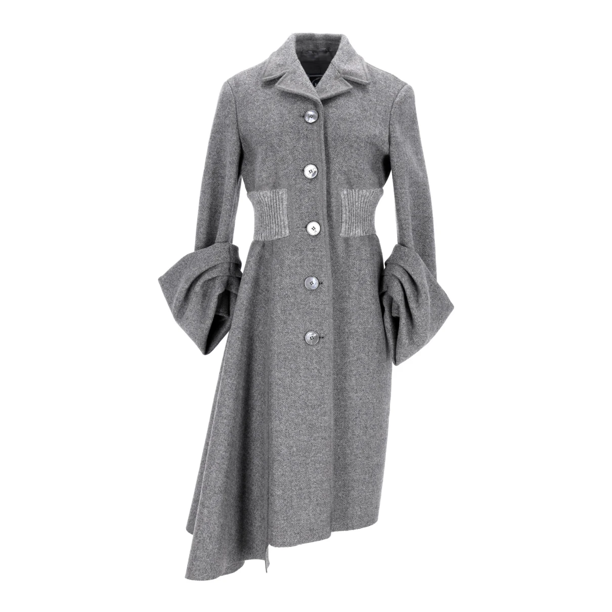 Pre-owned Prada Wool Coat In Grey