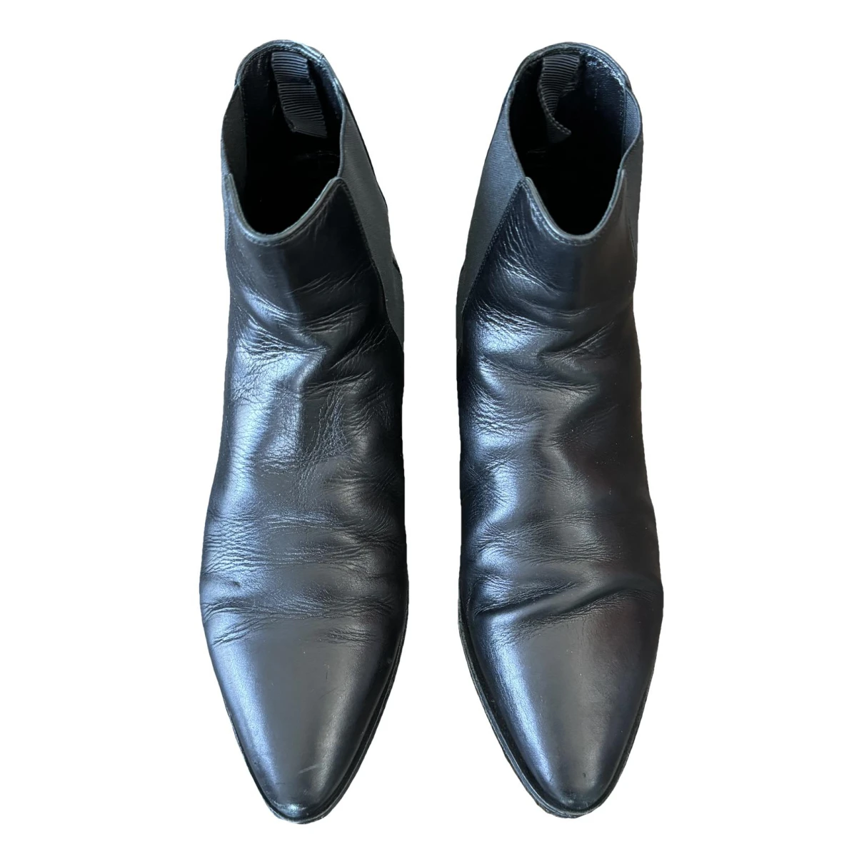 Pre-owned Celine Carmargue Boots Leather Boots In Black