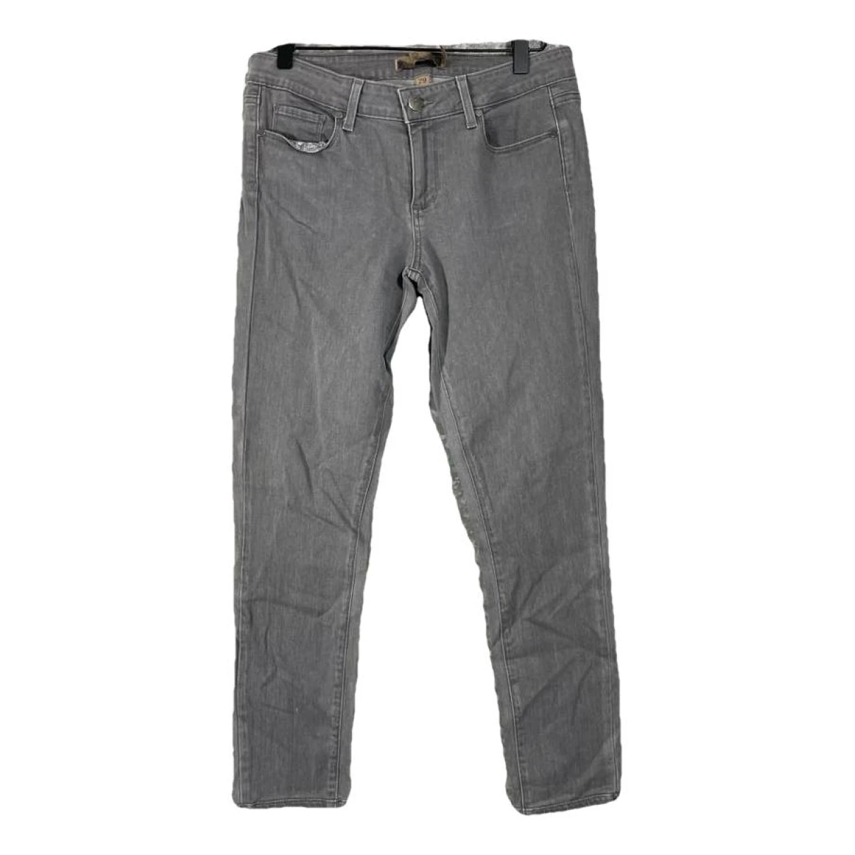 Pre-owned Paige Slim Jeans In Grey