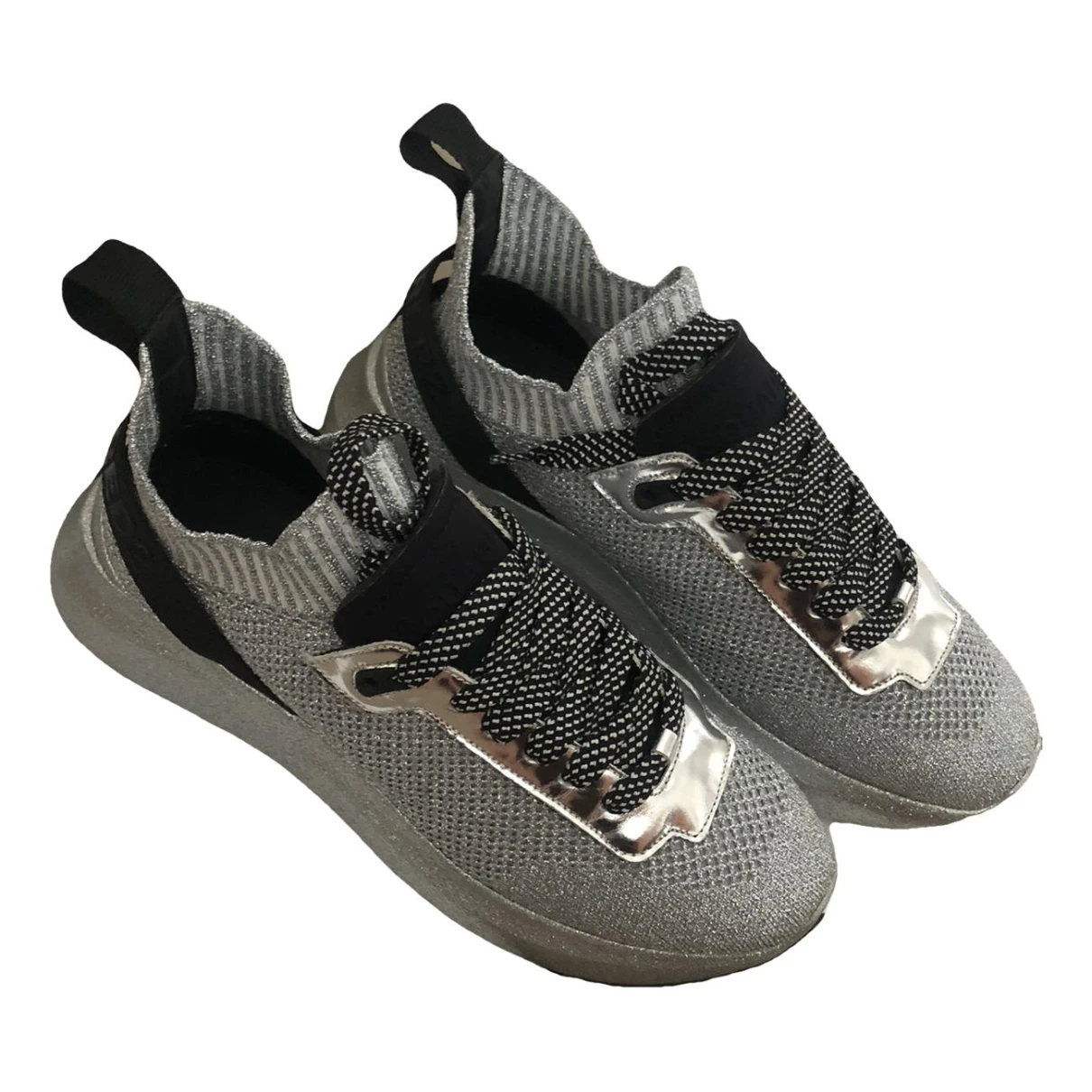 Pre-owned Dsquared2 Cloth Trainers In Metallic