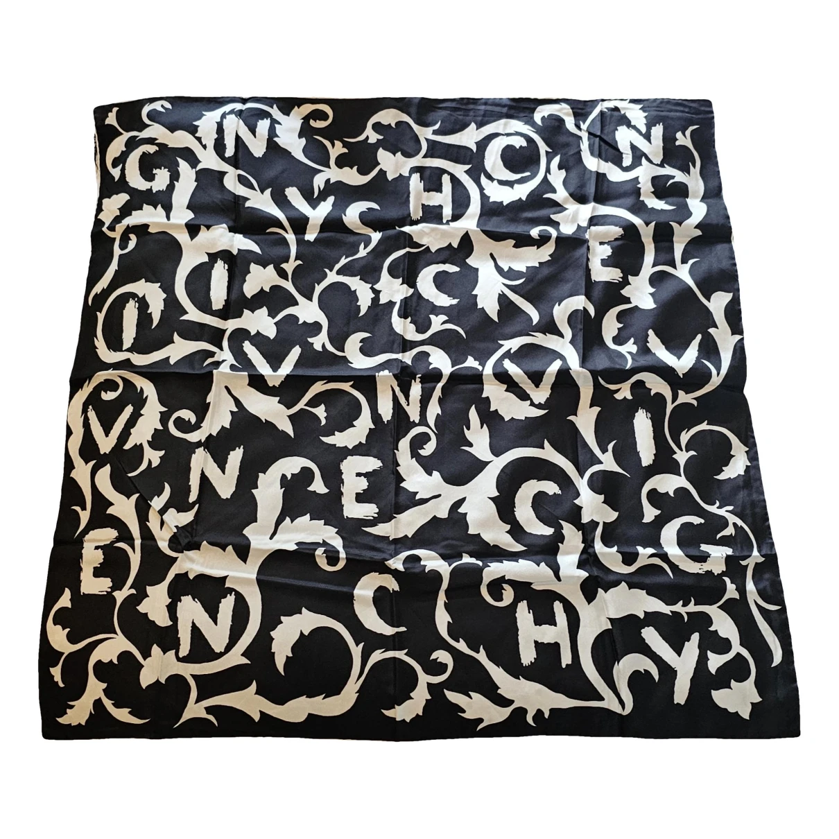 Pre-owned Givenchy Silk Scarf In Black