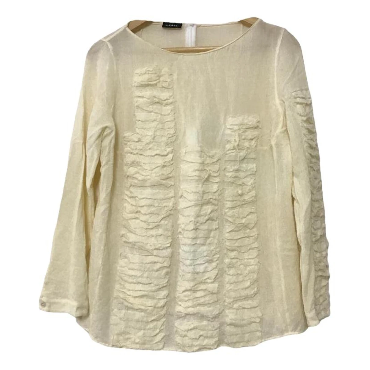 Pre-owned Akris Wool Blouse In Yellow