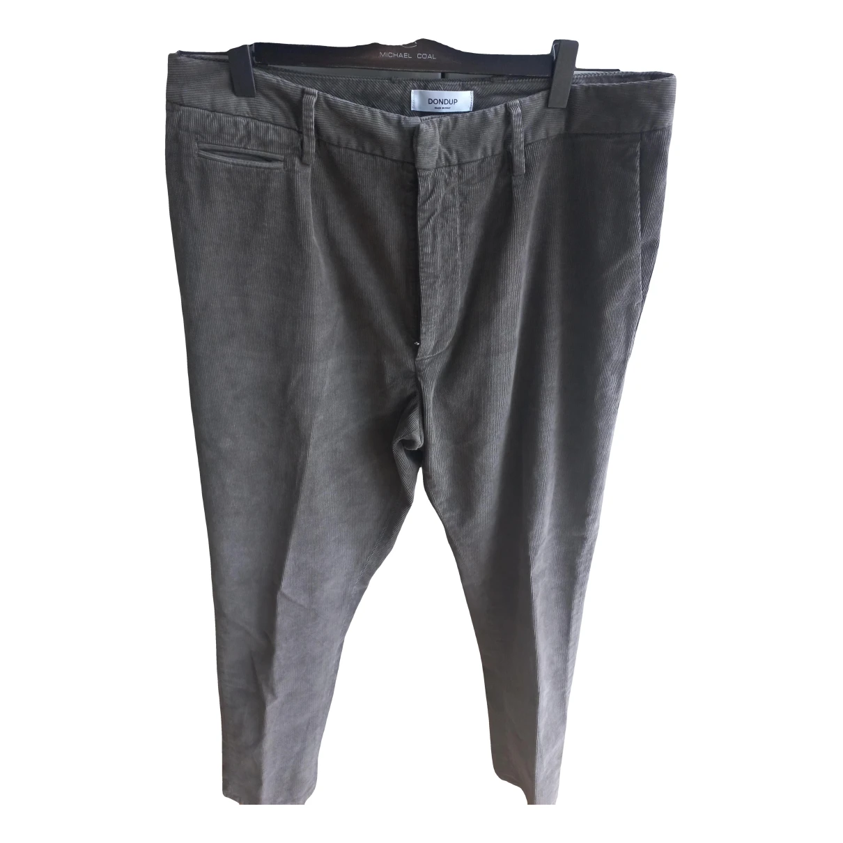 Pre-owned Dondup Velvet Trousers In Grey