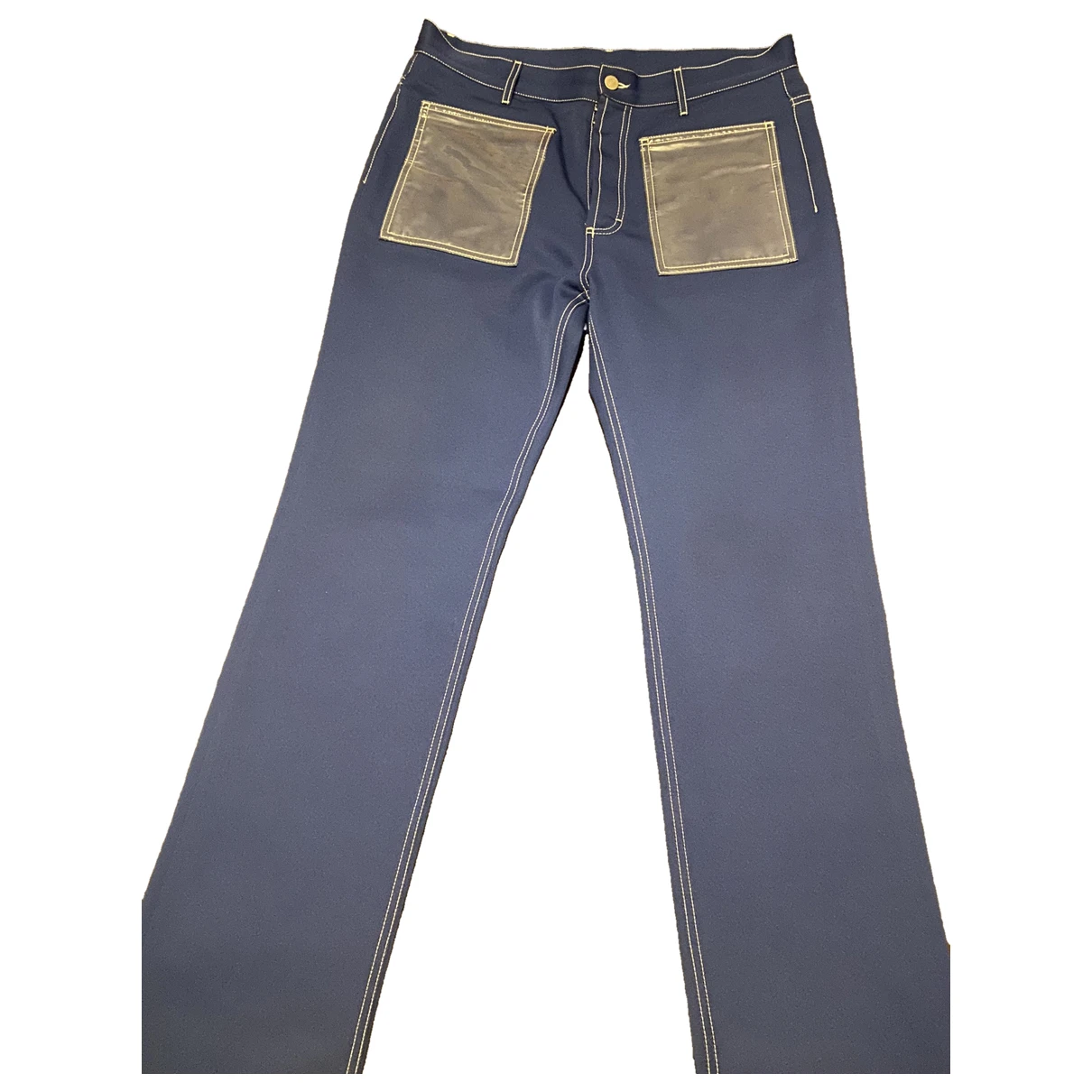 Pre-owned Maison Margiela Trousers In Blue
