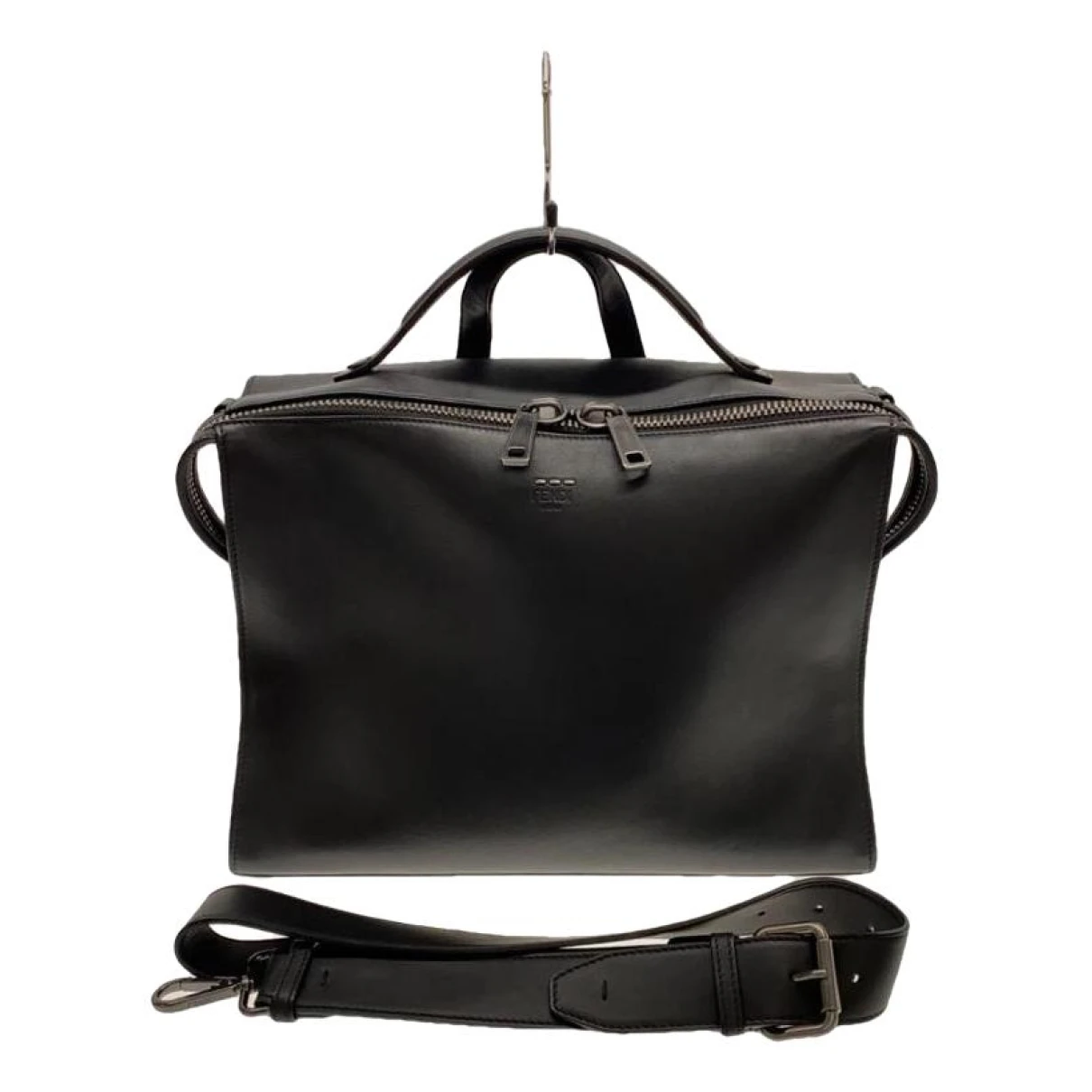 Pre-owned Fendi Leather Bag In Black