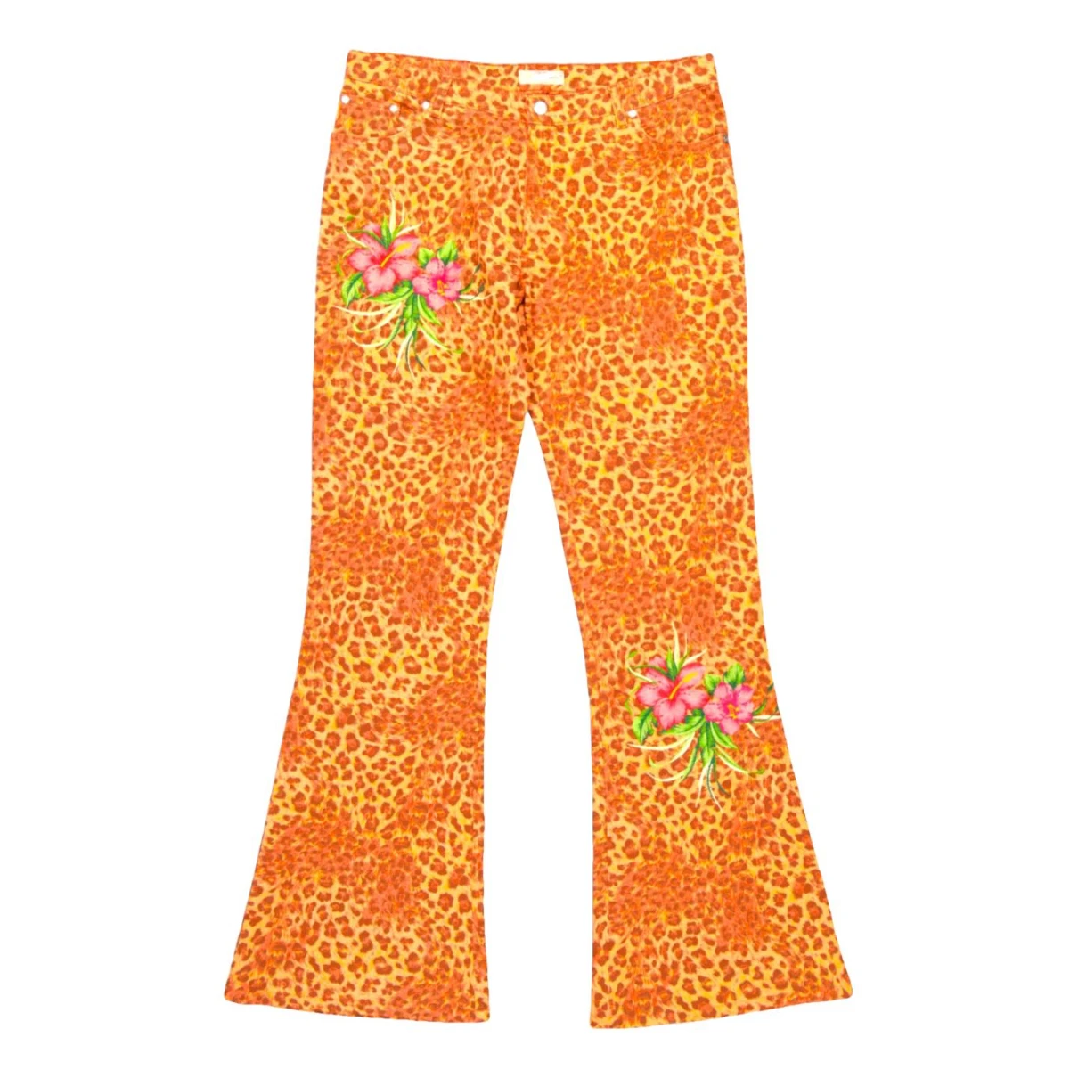 Pre-owned Blumarine Large Pants In Orange