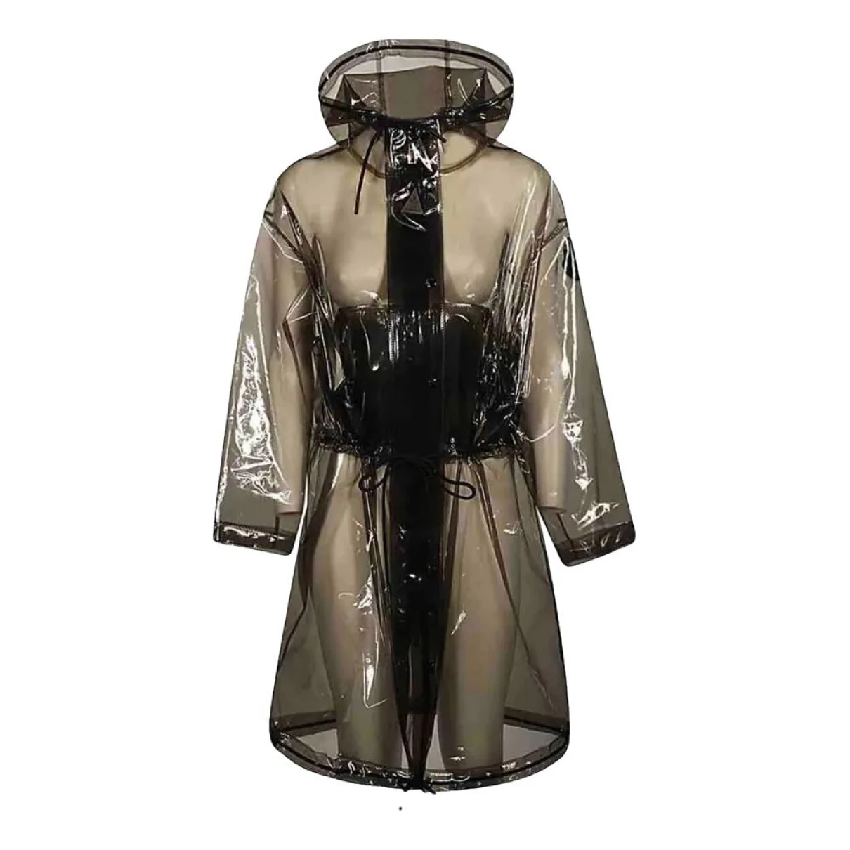 Pre-owned Moncler Trench Coat In Black