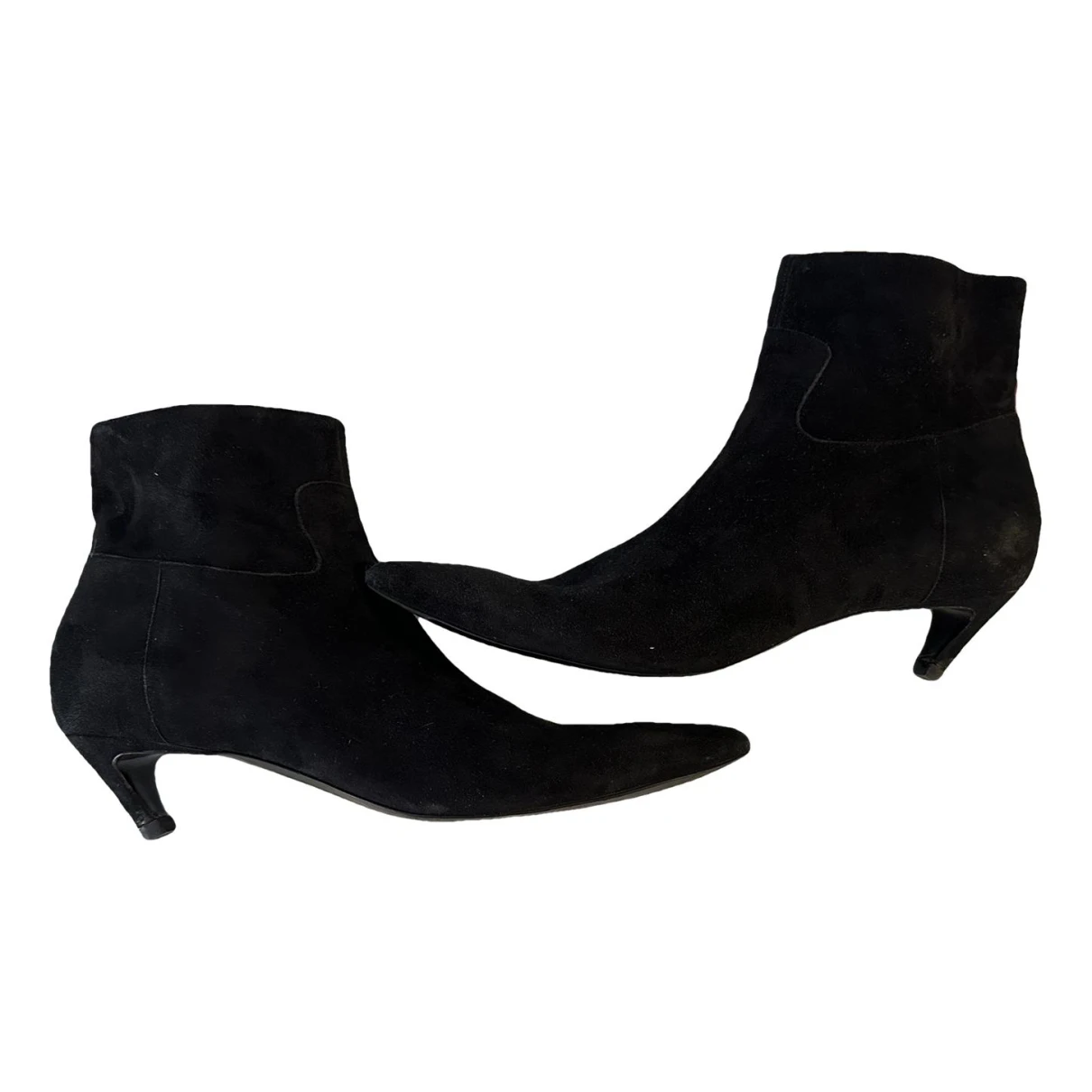 Pre-owned Balenciaga Bb Ankle Boots In Black