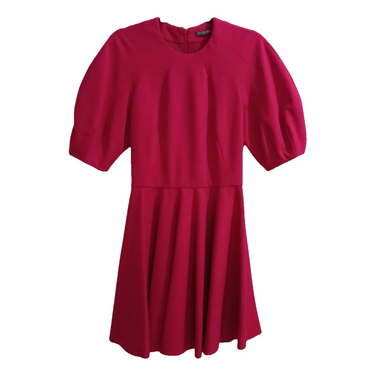 Pre-owned Alexander Mcqueen Wool Mini Dress In Pink