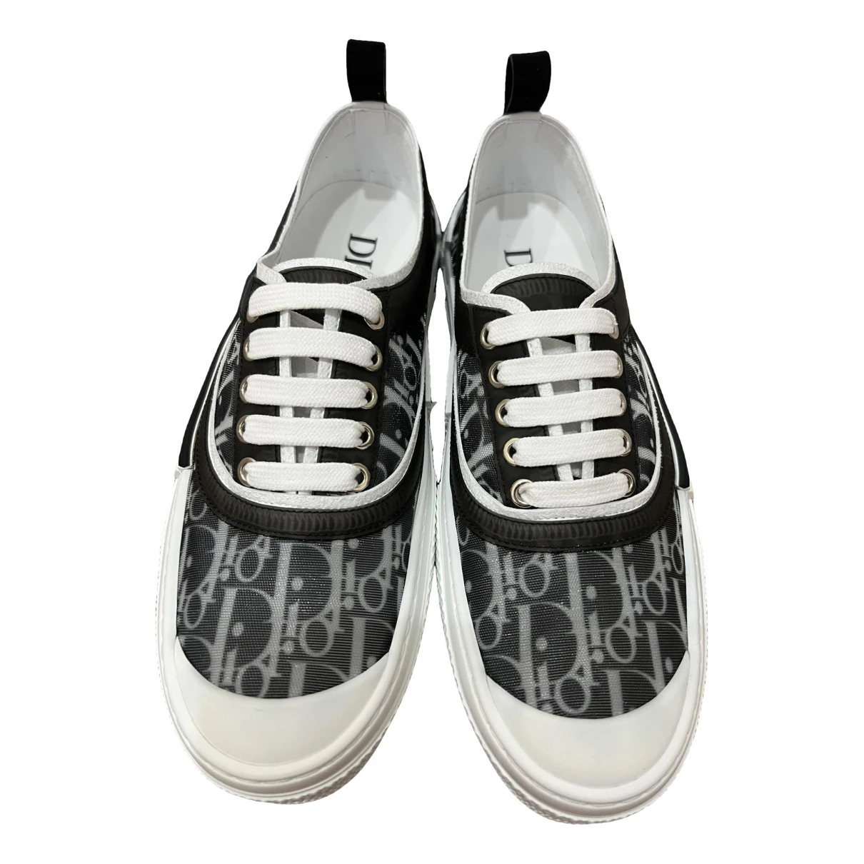 Pre-owned Dior Cloth Low Trainers In Black