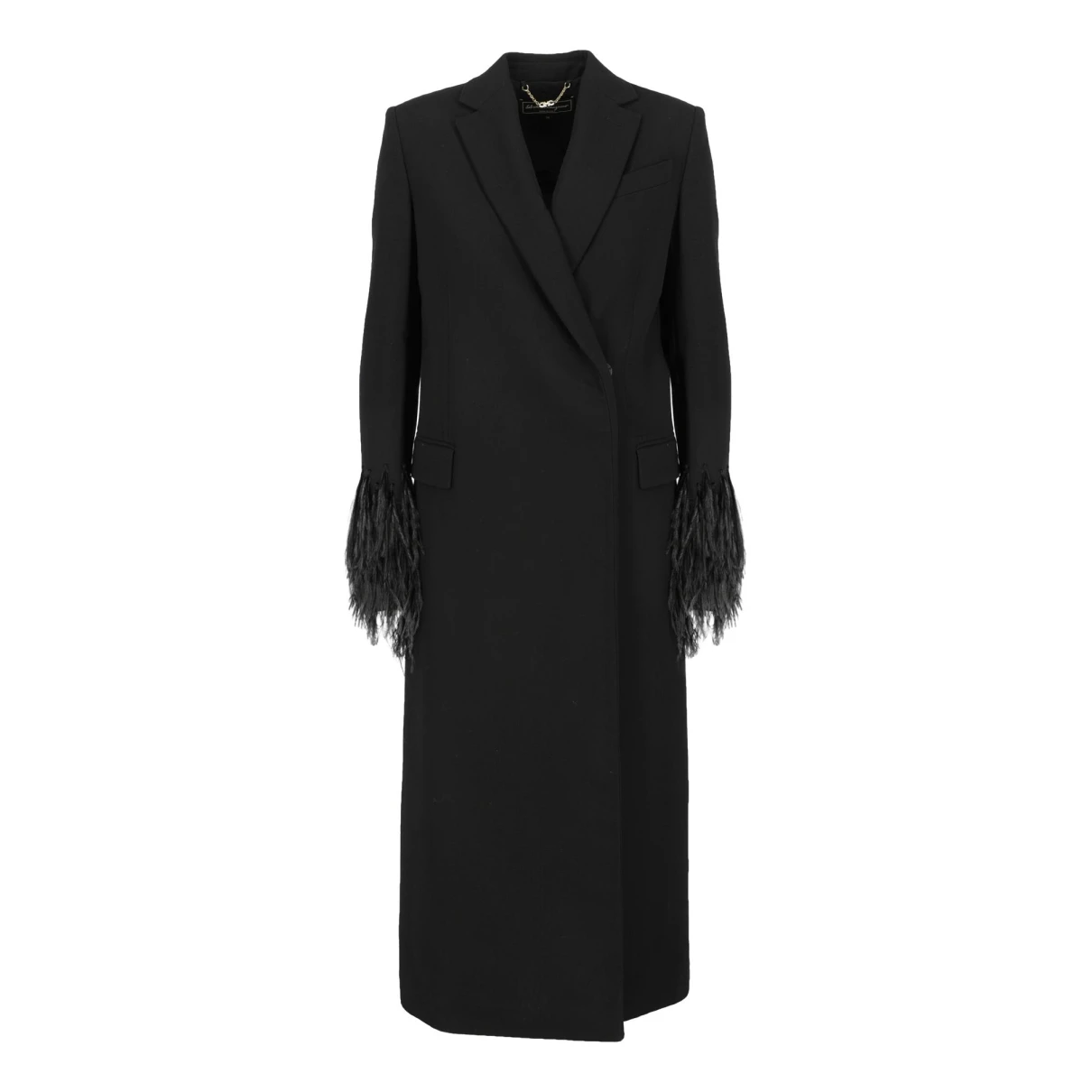 Pre-owned Ferragamo Silk Coat In Black