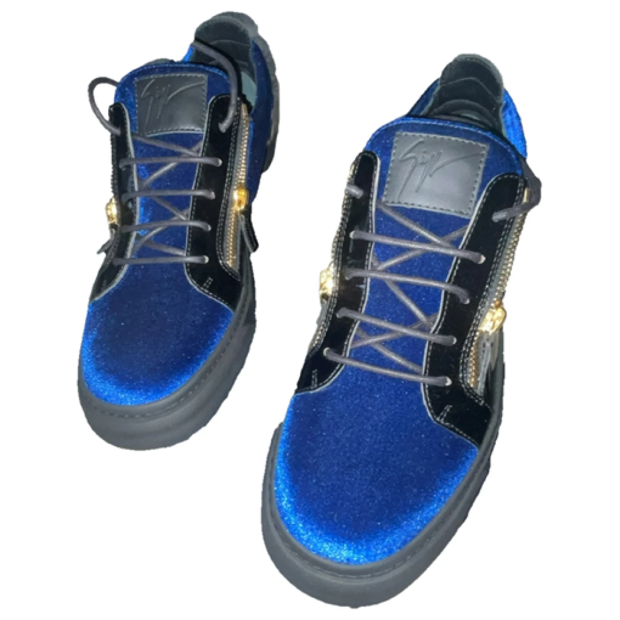 Pre-owned Giuseppe Zanotti Low Trainers In Navy