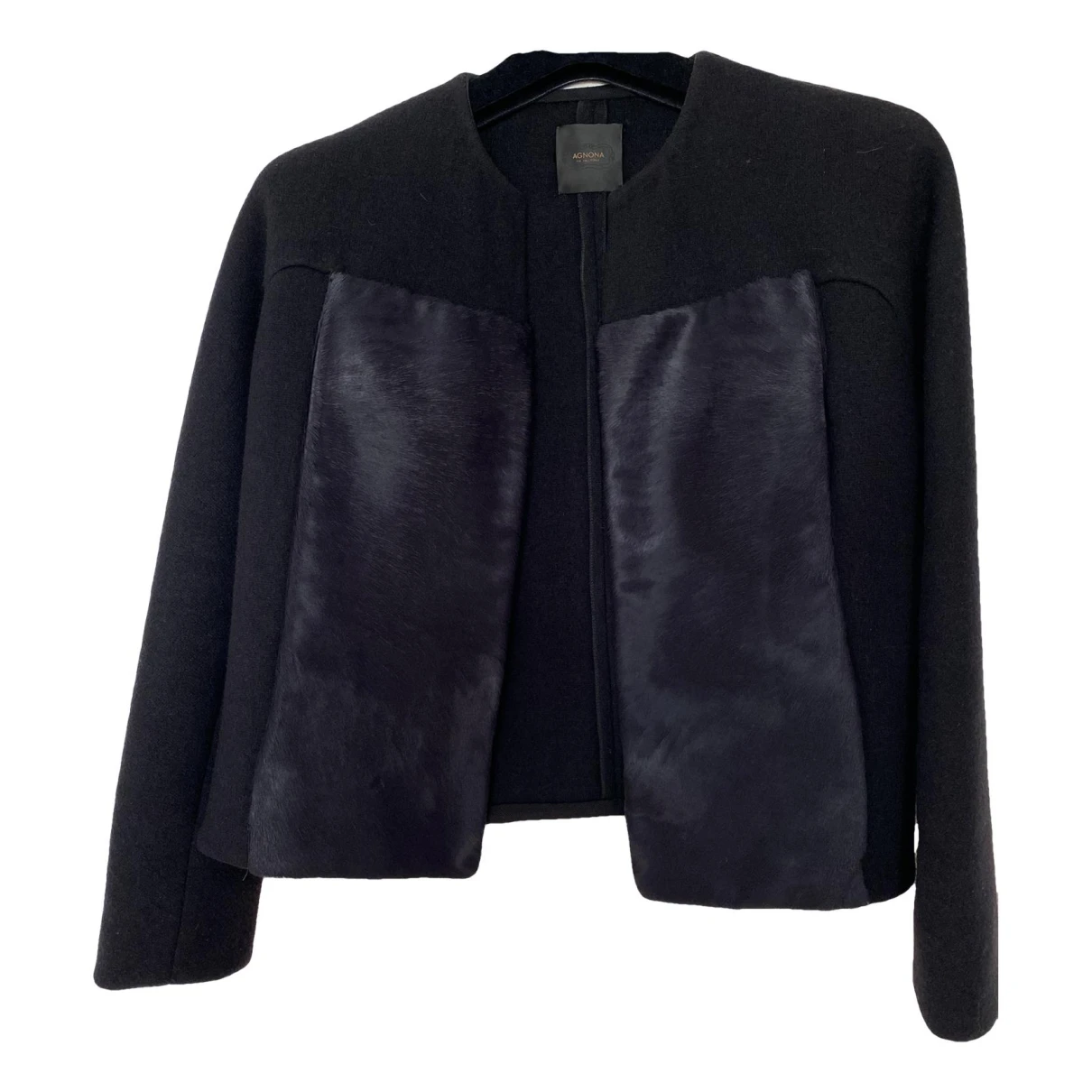 Pre-owned Agnona Cashmere Blazer In Black