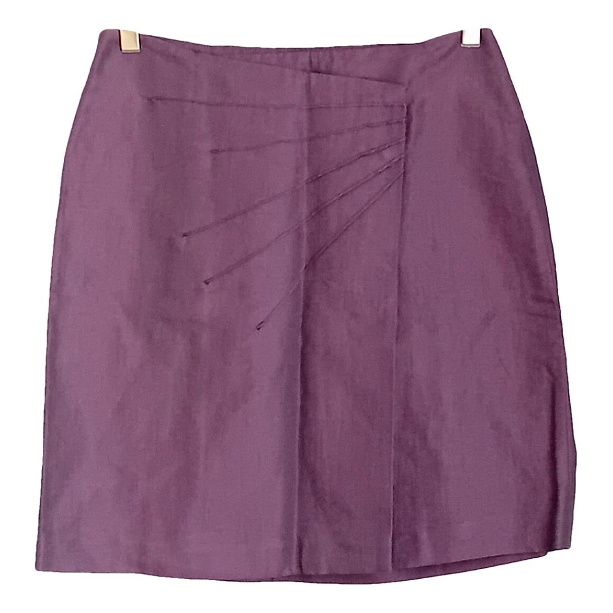Pre-owned Trussardi Linen Mid-length Skirt In Purple