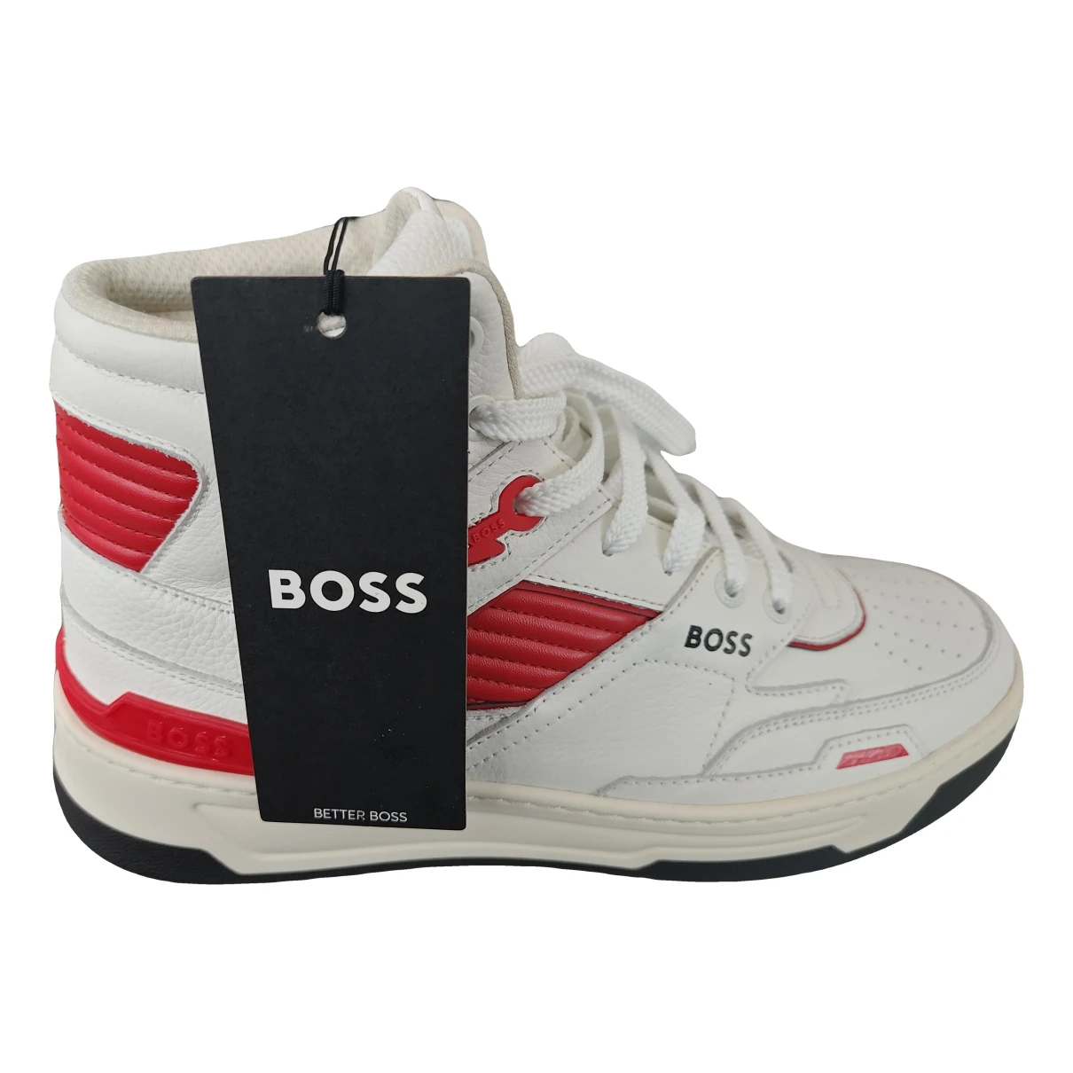 Pre-owned Hugo Boss Leather Boots In White