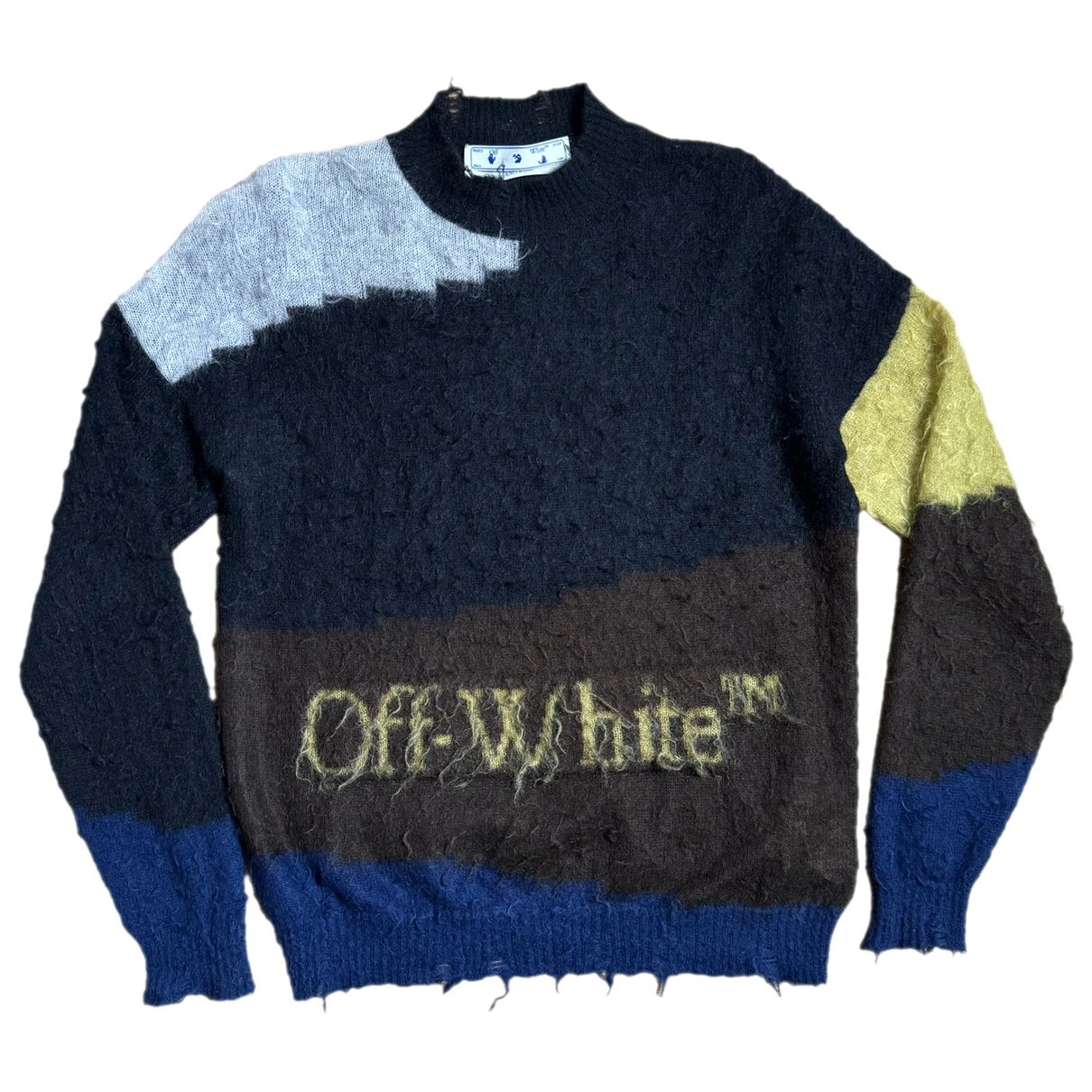 Pre-owned Off-white Wool Pull In Black
