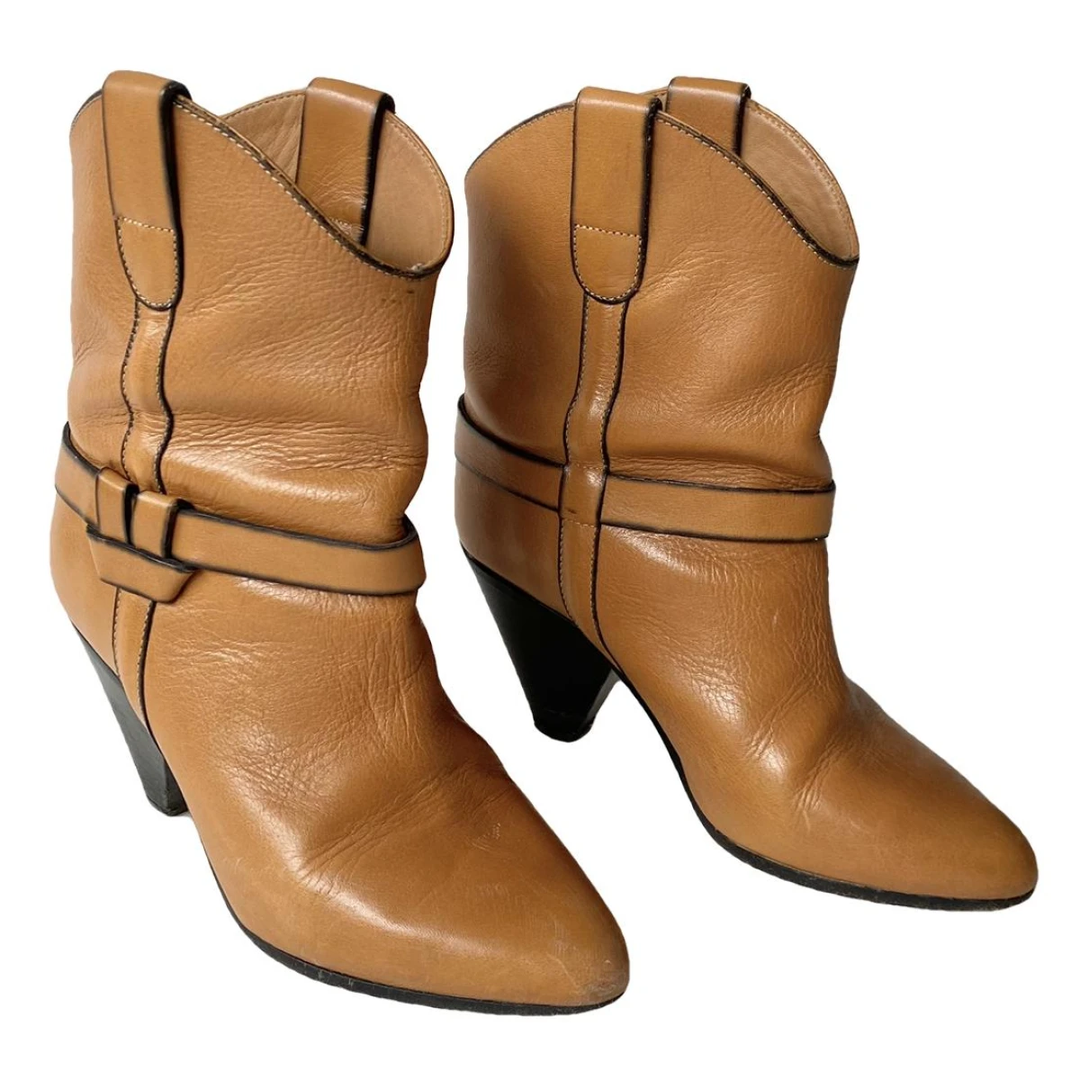 Pre-owned Isabel Marant Leather Boots In Camel